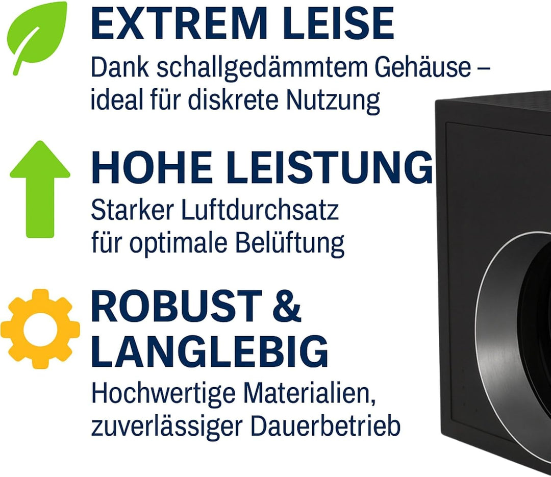 Weedness Grow Abluft Isolierte Absaugbox 750 m3/h - Abluftventilator Rohrventilator Lüfter Growzelt