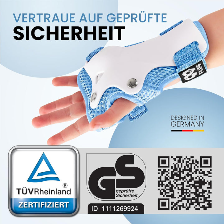 99FLIPS Knieschoner Kinder 3 Jahre Schoner Inliner Kinder - Schlittschuhe Kinder [6er Set] FLASH - X