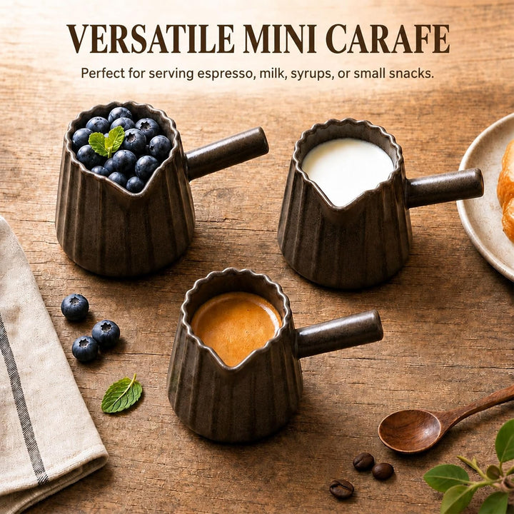Espressotasse, 200 ml Dunkelbraune Keramiktasse mit Skala
