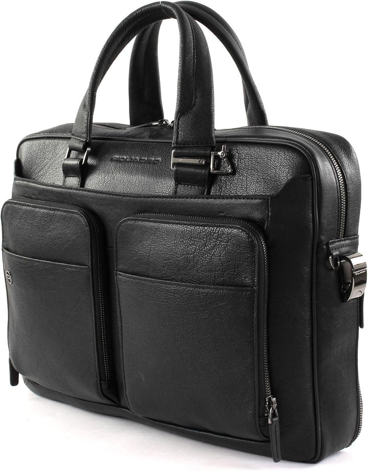 Piquadro Black Square Aktentasche Leder 39 cm Laptopfach
