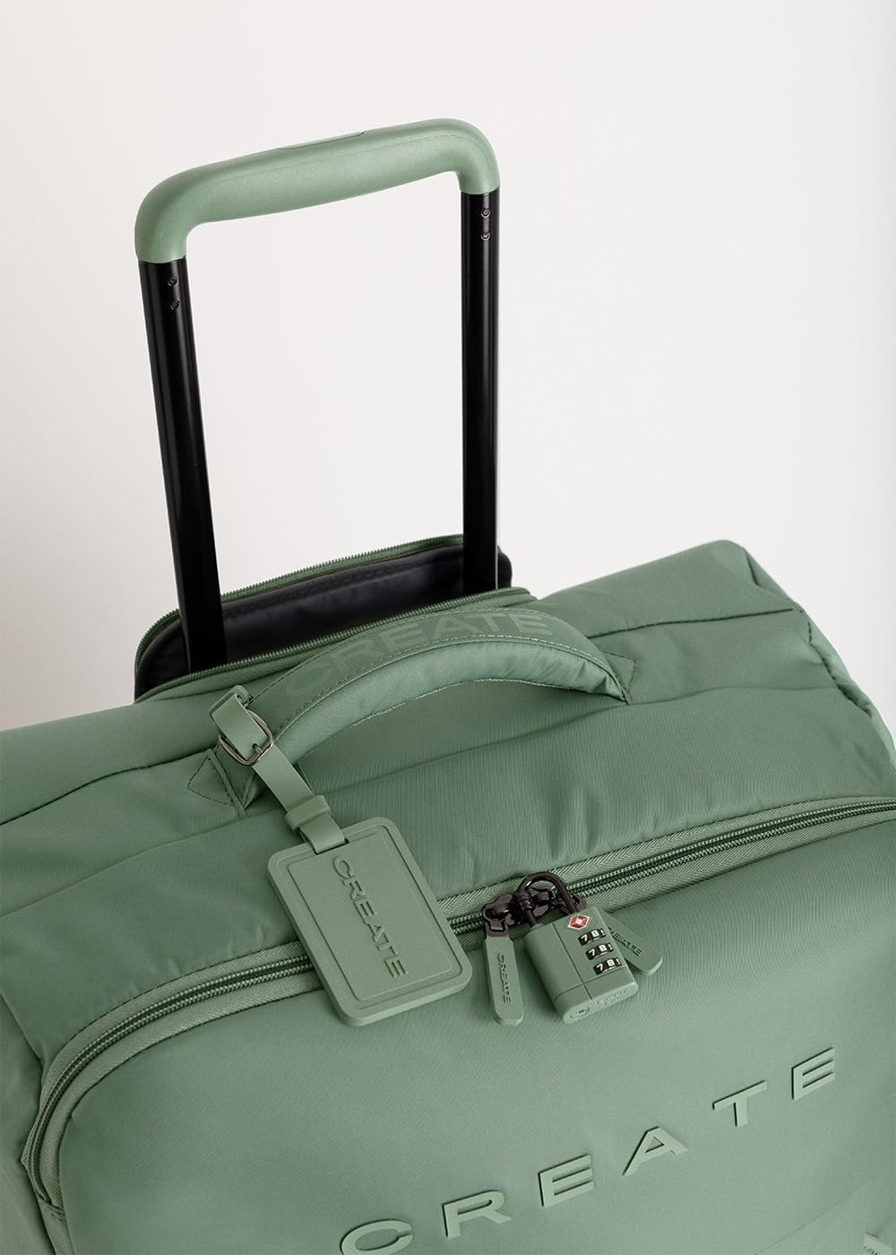 CREATE / Luggage Studio Soft/Polyester Soft Koffer Salbeigrün / 47x25.5x65cm / TSA Vorhängeschloss,