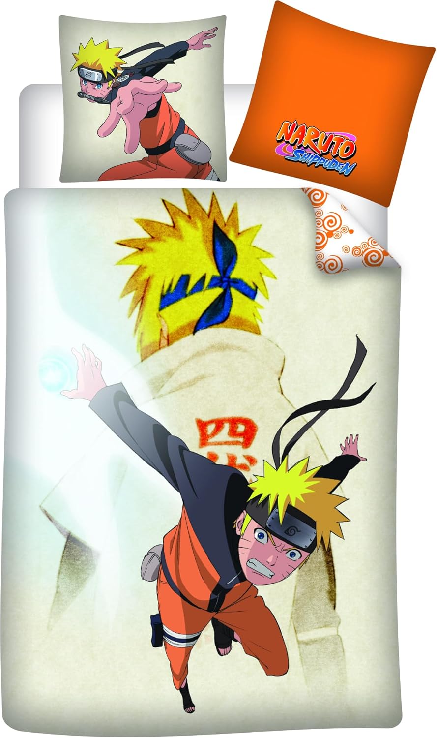 AYMAX Naruto - Parure de lit 140X200 - &