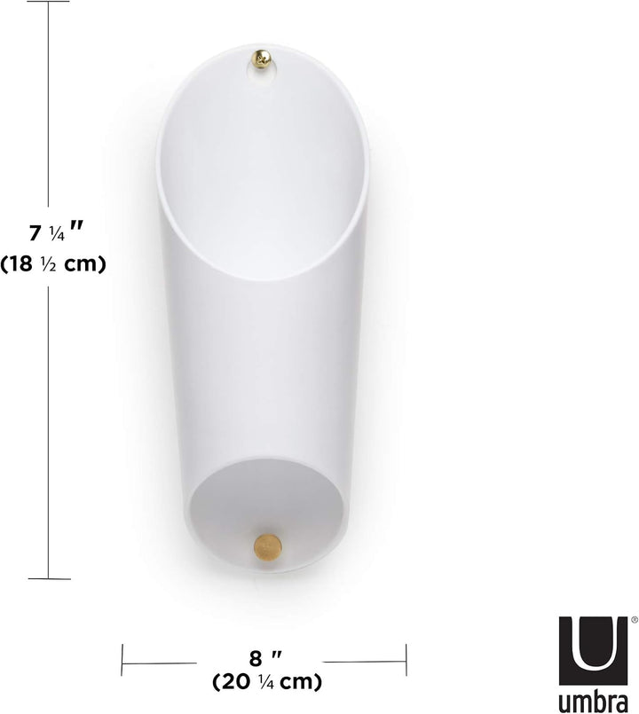 Umbra Floralink Wandvasen, Kunststoff, Weiss, 3er-Set