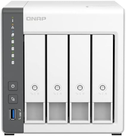 QNAP TS-433 NAS 4 Bay (ARM 4-Core Cortex-A55 2,0GHz, 2,5GbE) 40TB Bundle mit 4x10TB WD RED Plus HDD