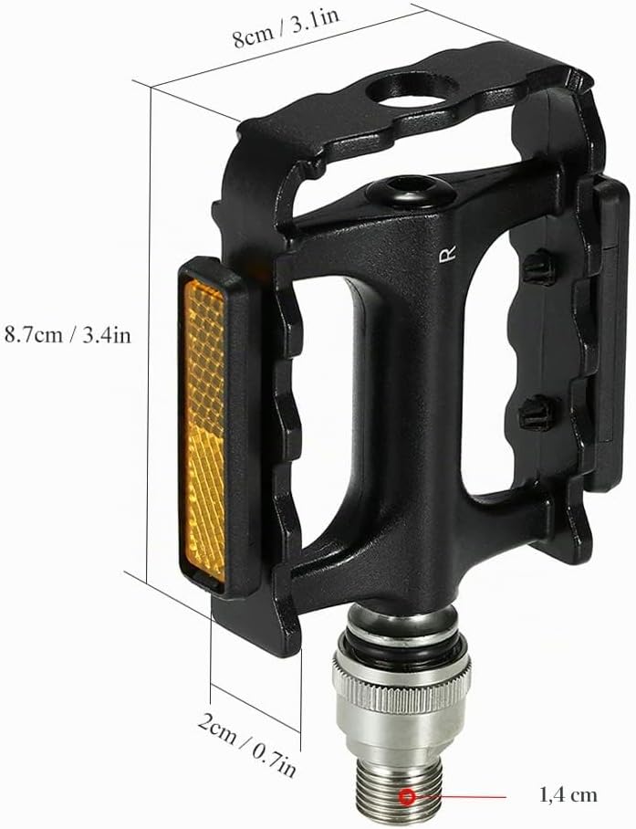 Lixada Fahrradpedale, Mountainbike-Pedale, Schnellspannpedale, MTB, mit Pedalverlängerungsadapter (o