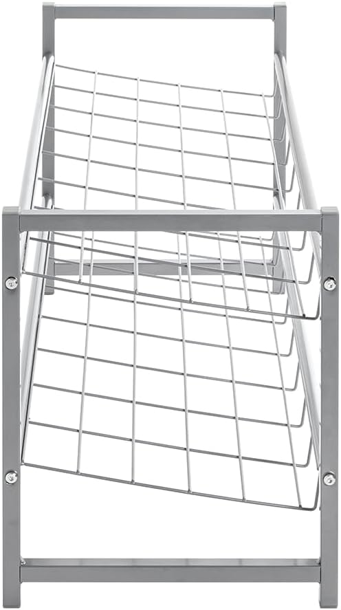 HAKU Möbel Schuhregal, Metall, alu, B 80 x T 30 x H 38 cm 80 x 30 x 38 cm, 80 x 30 x 38 cm