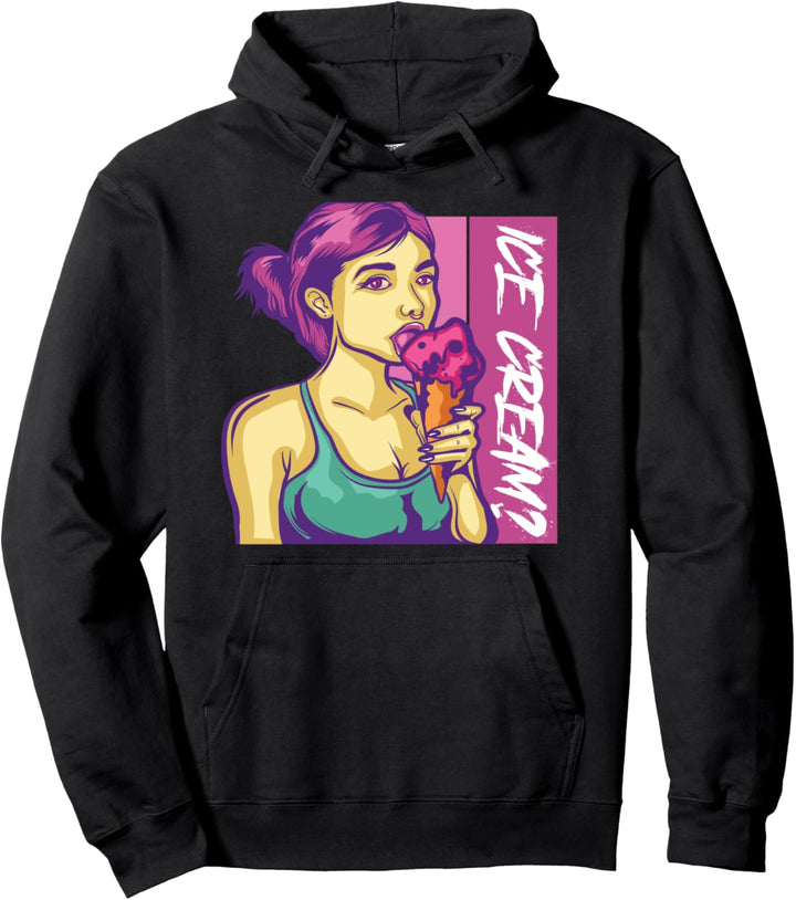 Pastel Goth Mädchen Japanische Anime Kawaii Eis Pullover Hoodie