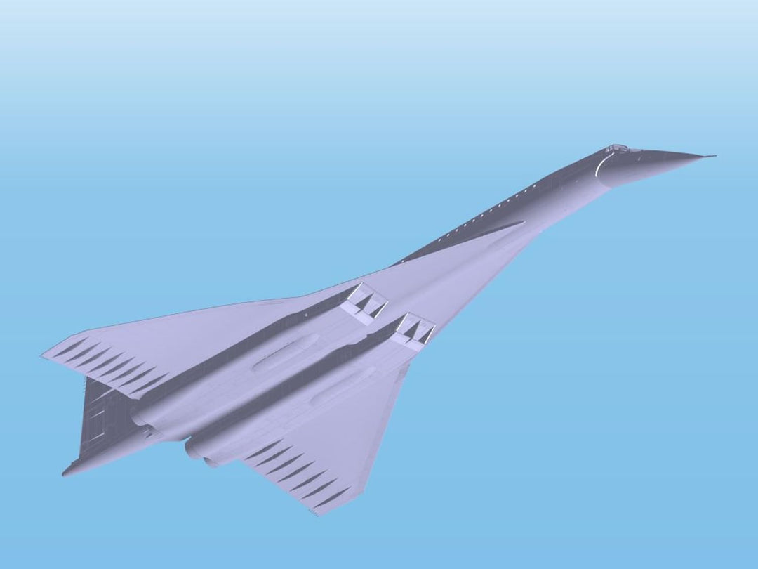 ICM 14401 14401-1/144 Tu-144. Soviet Supersonic Passenger Aircraft, schwarz