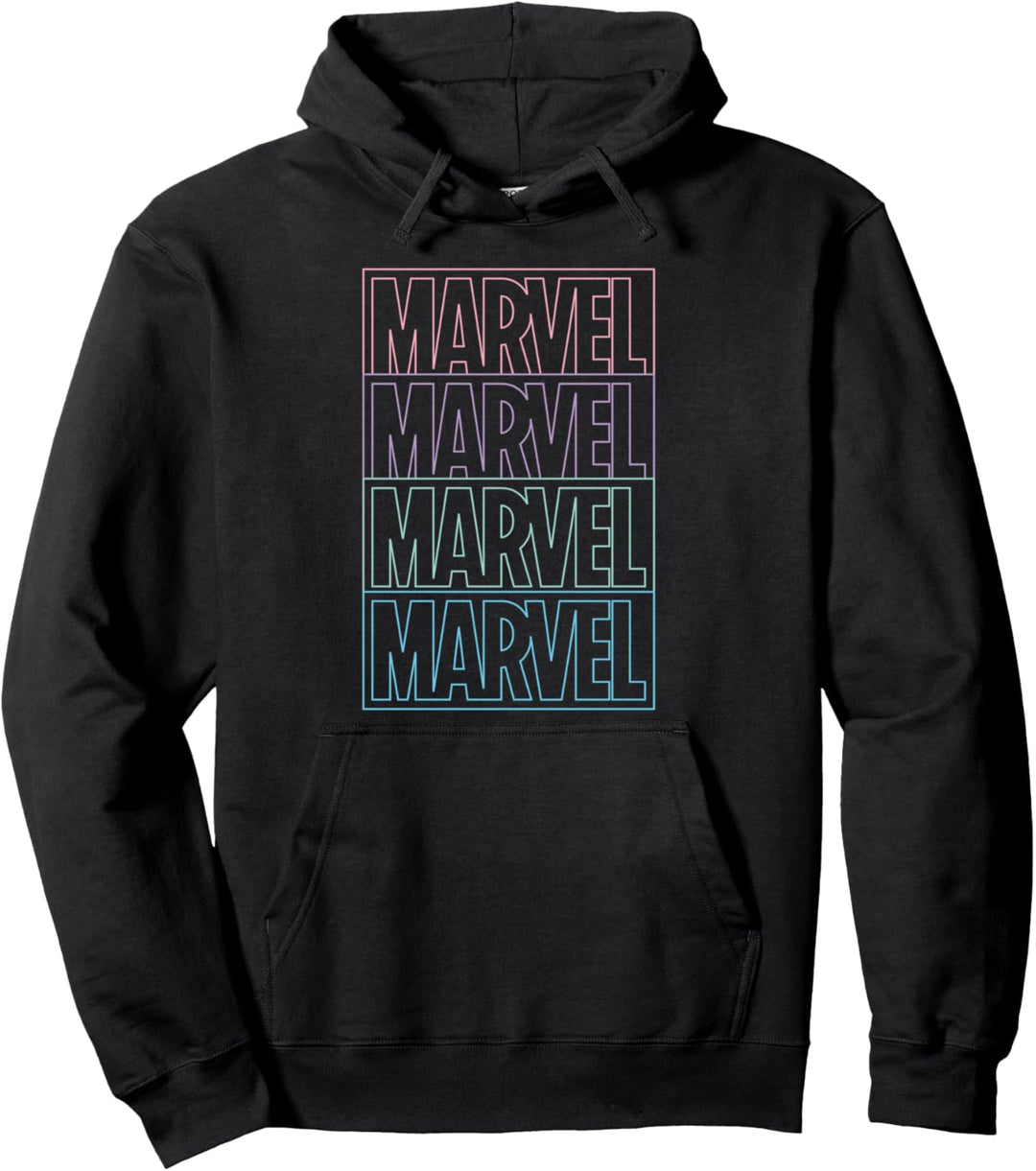Marvel Line Logo Purple Pullover Hoodie