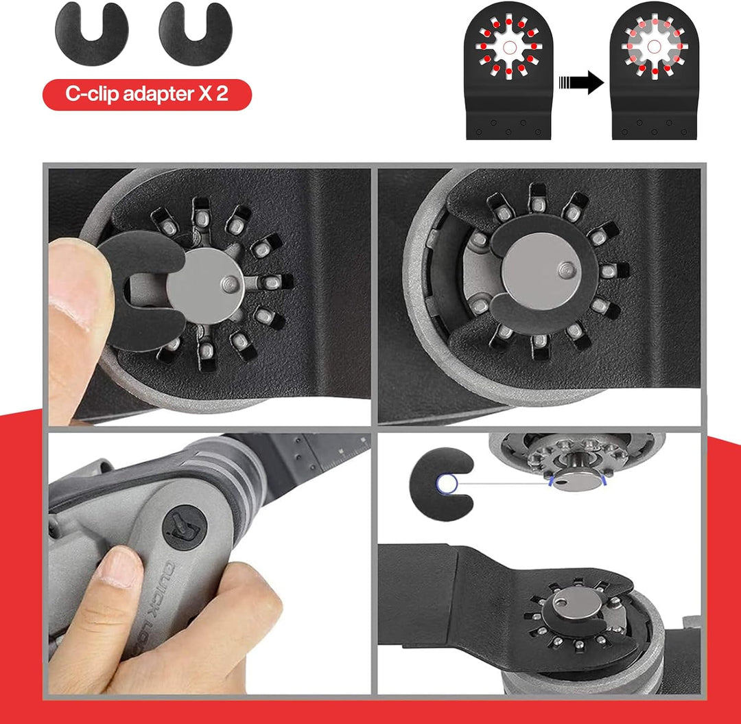 Sägeblätter Kit, 110tlg Multitool Zubehör Set,Oszillierendes Zubehör Set,Oszillierendes Multitool Sä