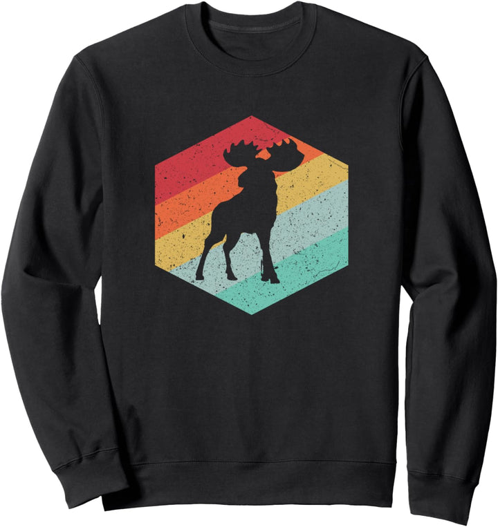 Retro Moose Vintage Elk Gift Sweatshirt