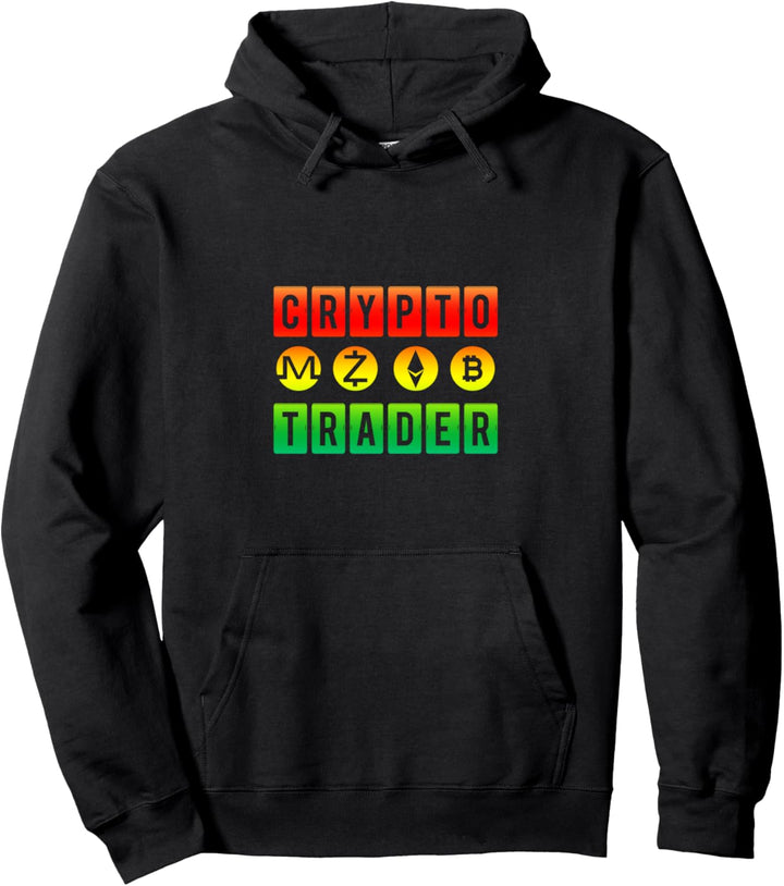 Rainbow Crypto Trader HODL Blockchain Cryptocurrency Pullover Hoodie