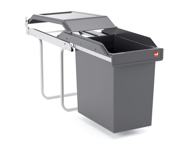 Hailo Abfallsammler 3650241 | SingleBox 24 Liter | Solo Mülleimer mit Rollenauszug | Anthrazit