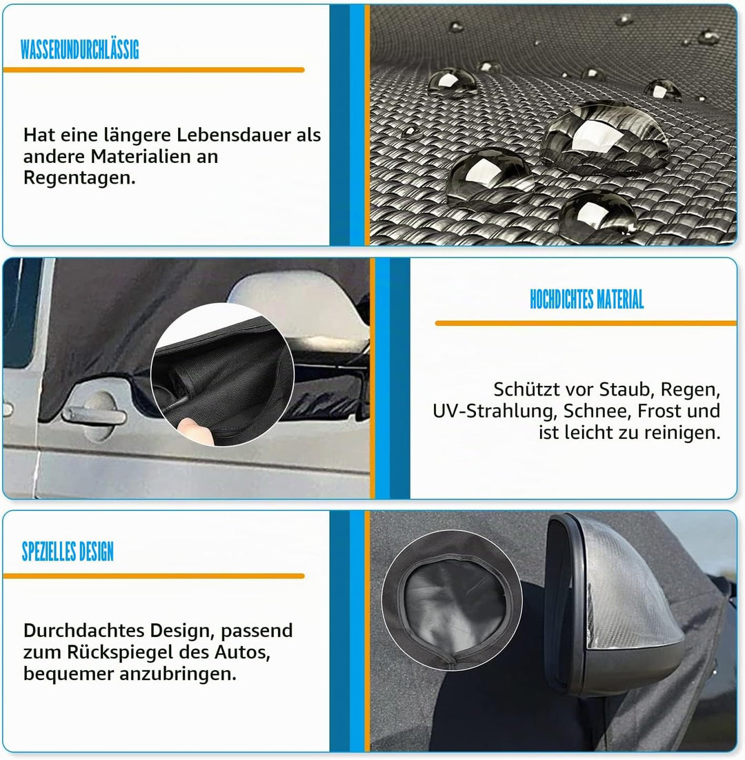 MaxAwe Frontscheibe Wrap Cover für VW T6, 600D Oxford Gewebe Auto Windschutzscheiben Abdeckung Therm