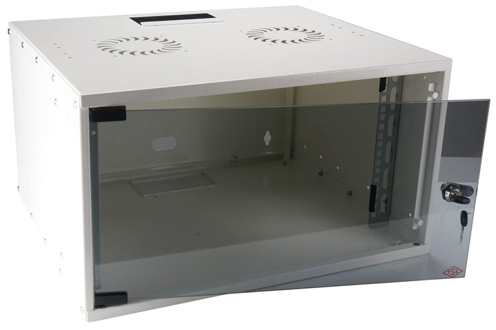 EFB 19 Zoll 12HE Wandgehäuse Basic, Tiefe 600mm 1-teilig, Flat Pack, RAL9010 Weiss 535 x 571 x 600 m