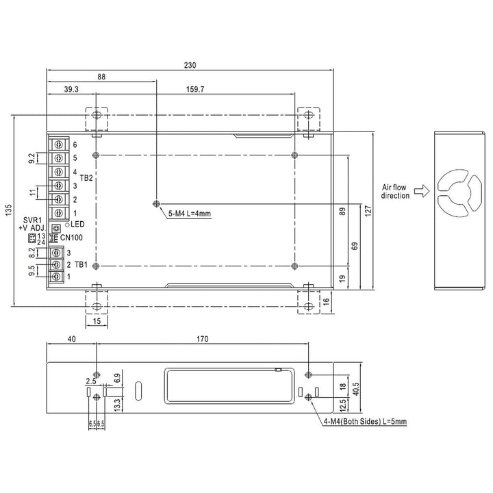 Mean Well RSP-500-5 AC-DC Netzteil mit einzelnem Ausgang, RSP-500-5