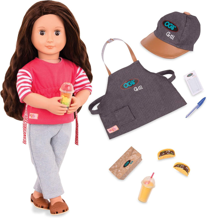 Our Generation - Deluxe Puppe - Rayna 46 cm Streifen, Streifen