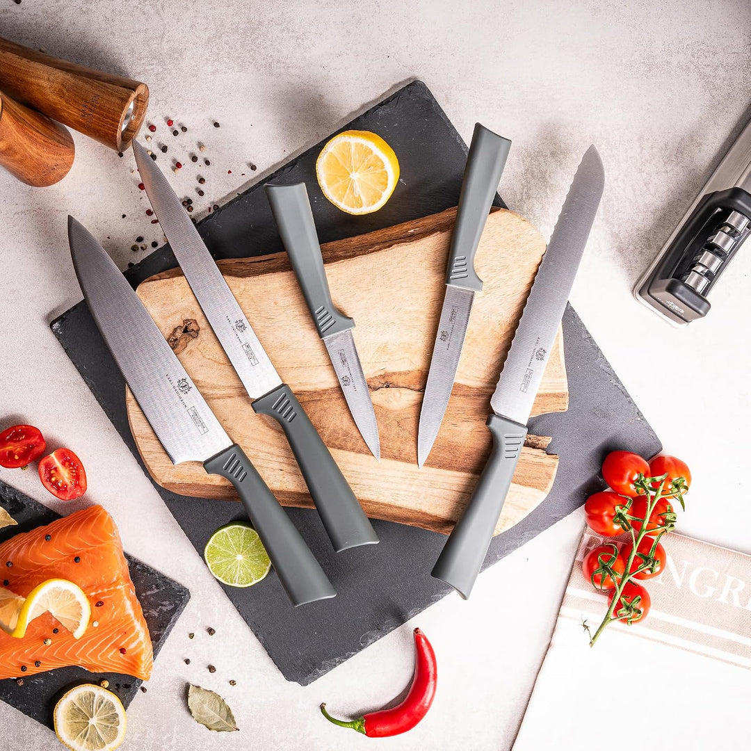 Messerblock mit Messer - 5 teilig - Messerset und Messer Block - Küchenmesser Set - Kitchen Knife Se