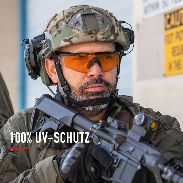 Wiley X | Saber Advanced | Schiessbrille &amp; Sportbrille Herren | Perfekt als Laufbrille Fahrradbrille