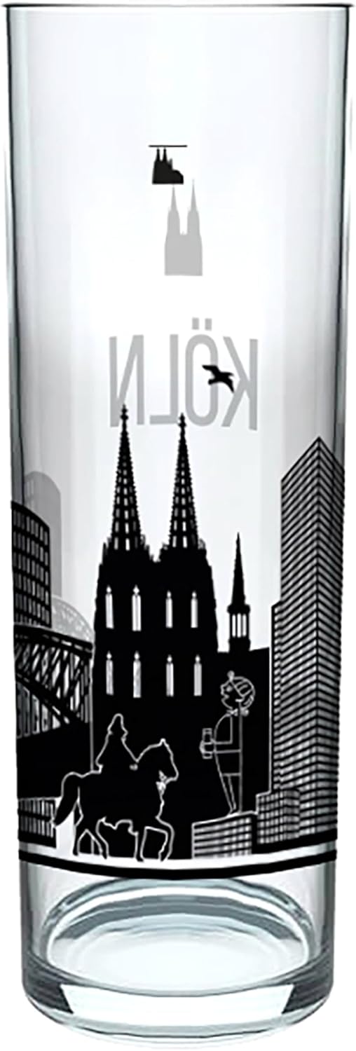 3forCologne Kölschglas | 6er Pack je 0,2ml | Kölsches Grundgesetz &amp; Kölner Dom |Biergläser, Kölner-S