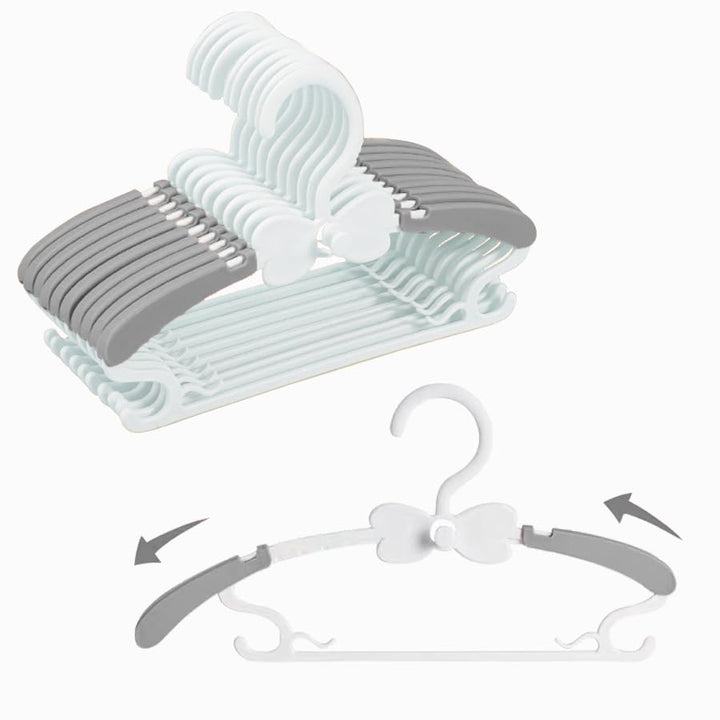 Baby Clothes Hangers for Children BabyKleiderbügel WJWSKI, 20 Stück Stapelbare Kleiderbügel mit Hose