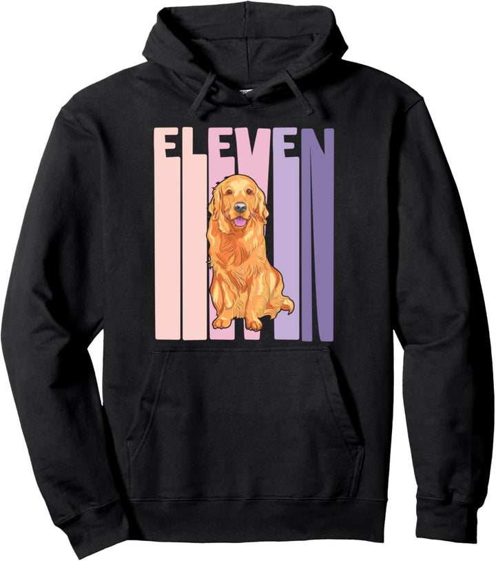 11. Geburtstag Mädchen Golden Retriever süsses Hund Pullover Hoodie
