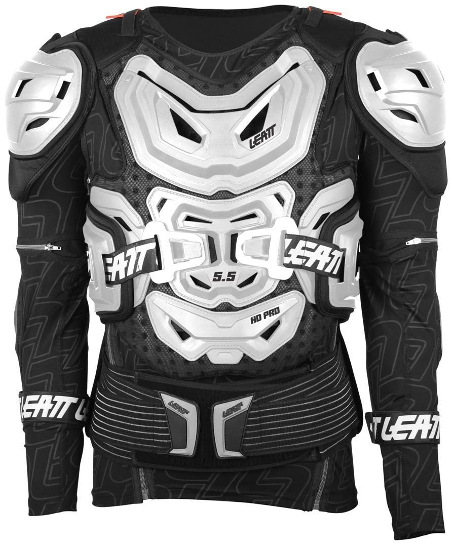 Leatt Protektorjacke Body Protector 5.5 Schwarz Weiss L-XL, Weiss L-XL