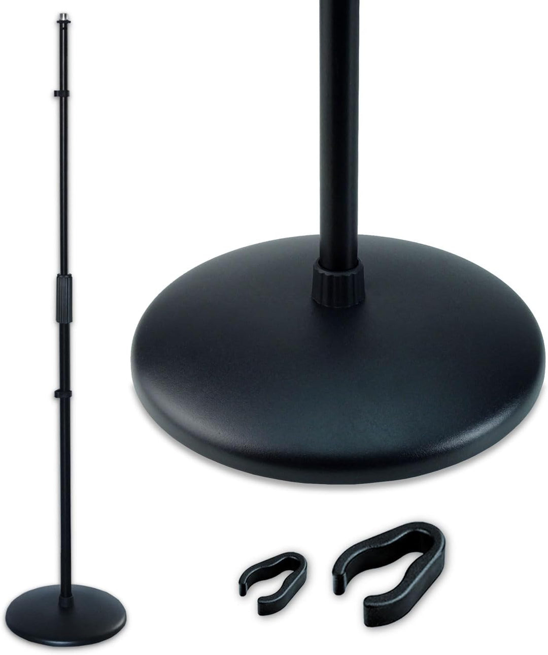 keepdrum MS015 Mikrofonständer gerade mit rundem Tellerfuss Stativ gerade MS015, Stativ gerade MS015