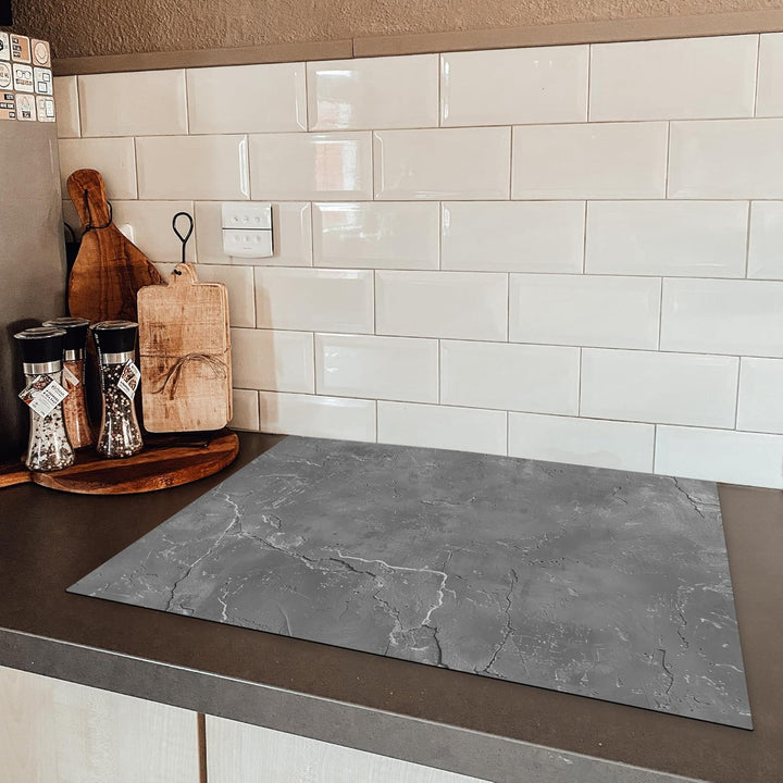 KitchenYeah© Herdabdeckplatte 70x52 cm Einteilig Ceranfeld Abdeckplatte für Induktionsschutz Ceranfe