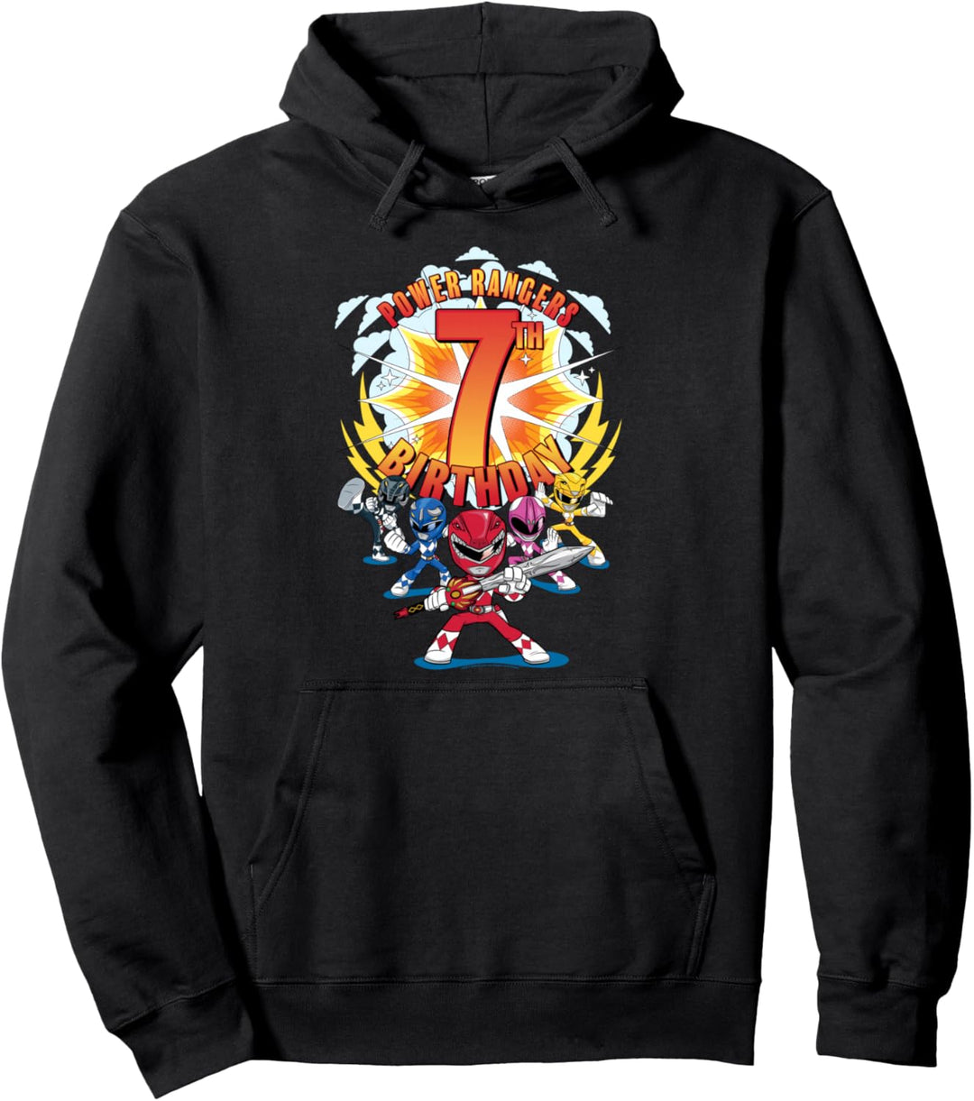 Power Rangers Awesome 7th Birthday Mini Action Shot Pullover Hoodie