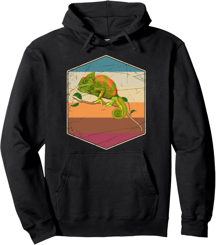 Retro Chamäleon Pullover Hoodie