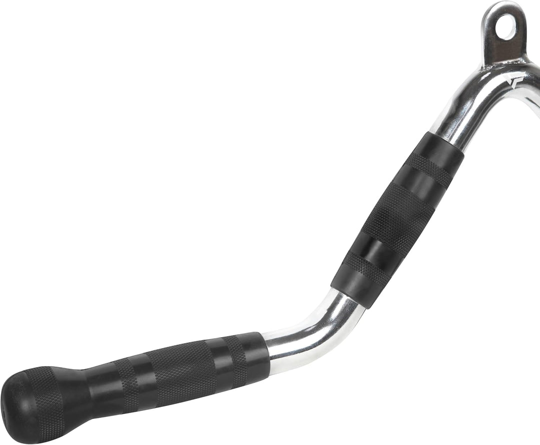 VirtuFit Curlstange Griff - Trizeps Curl-Griff - r, aus Chrom - Trizeps-Griff, Bizeps Curl, Kabelzug