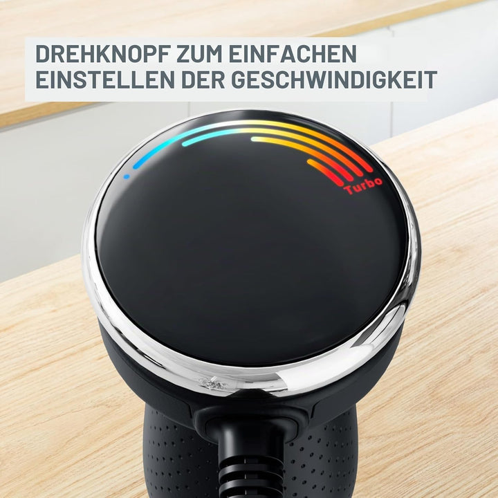 Moulinex Quickchef+, Stabmixer, Technologie mit Powelix-Klingen, Leistung 1000 W, Mixer mit Schnellm