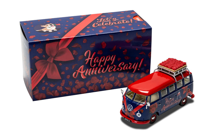 Volkswagen Campervan „Happy Anniversary", personalisierbares Geschenk