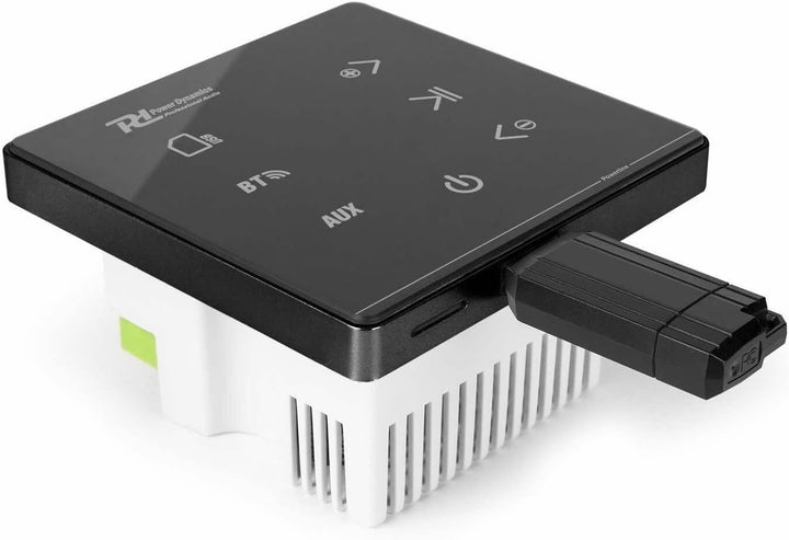 Powerline A50BSet Audio-Wandverstärker mit 2 Deckenlautsprechern 2er Set black, 2er Set black