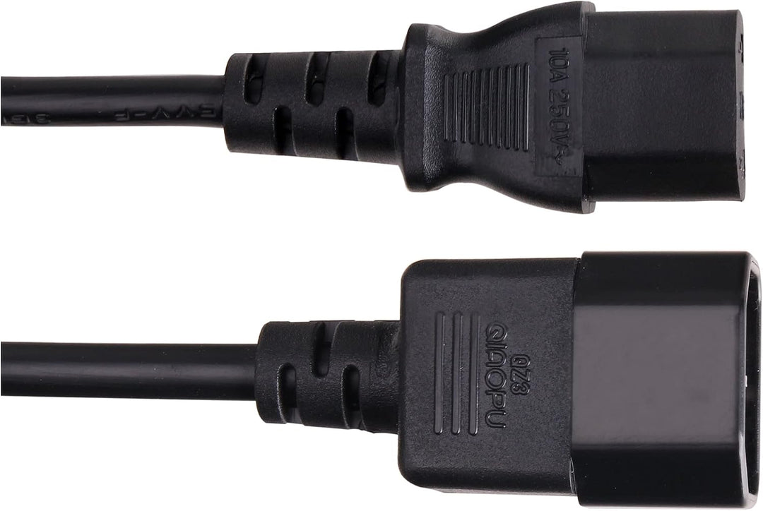 5X Pronomic IECIEC-2,5 Netzkabel Verlängerung 2,5m (Kaltgeräte Stecker auf Kaltgeräte Buchse, sehr f