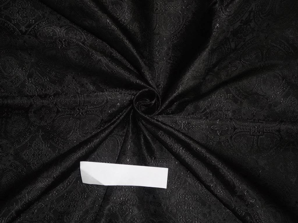 Brokat-Stoff aus Seide, schwarz, 111,8 cm, -BRO351[3]