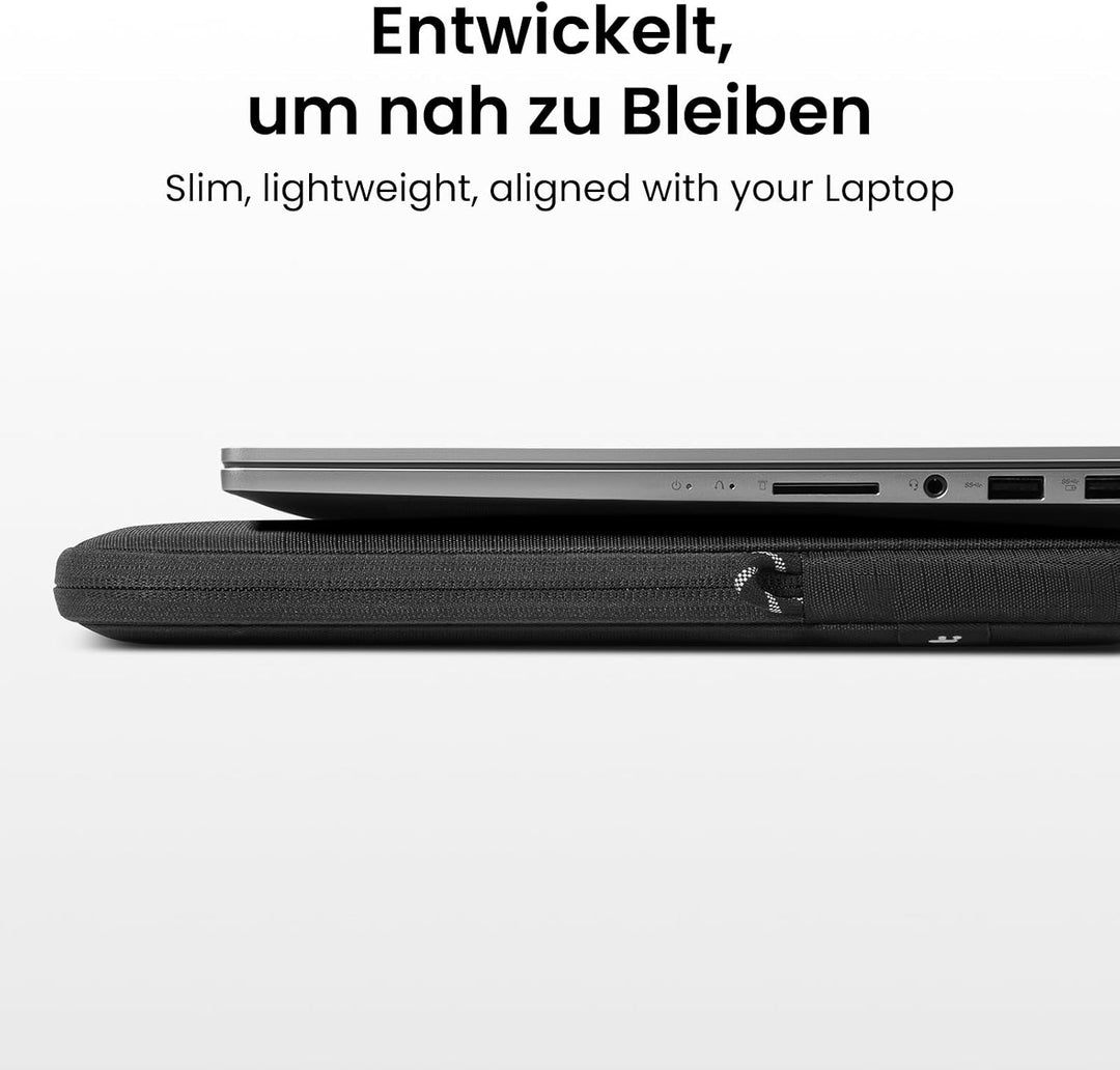 tomtoc 360° Tasche Hülle Kompatibel mit 15,6 Zoll Acer, ASUS, Dell, HP, Lenovo Laptop Notebook Chrom