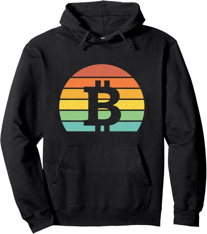 Bitcoin vintage sunset - bitcoin crypto trader btc gift Pullover Hoodie