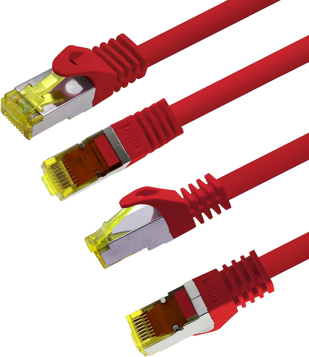 1aTTack.de Cat.7 Netzwerkkabel 7,5m Rot 5 Stück Cat7 Ethernetkabel Netzwerk LAN Kabel Rohkabel 10 Gb