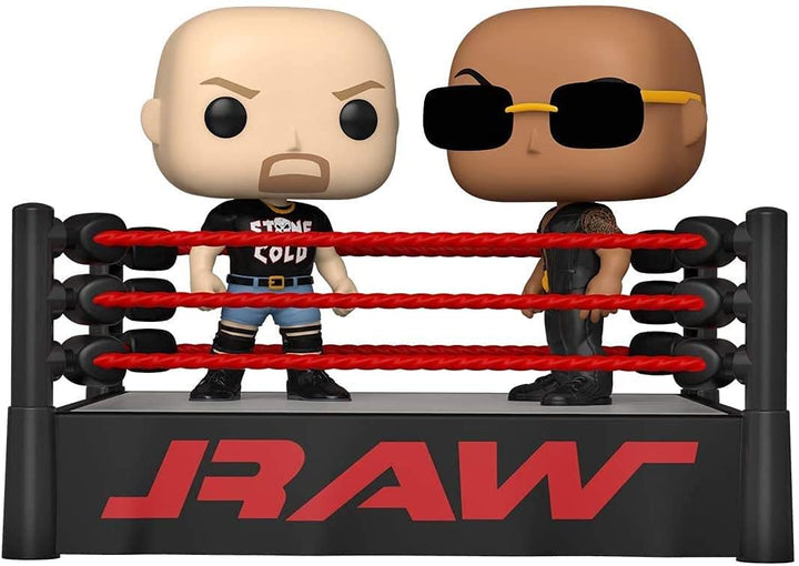 Funko Pop! Moment: WWE - Dwayne The Rock Johnson - The Rock Vs Stone Cold in Wrestling Ring 3/18 - V