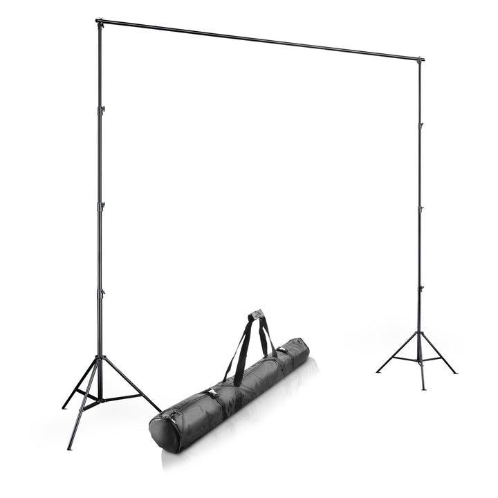 Walimex pro Hintergrundsystem XXL 190-465cm - extrem stabiles &amp; grosses Profi Hintergrund-Set für St