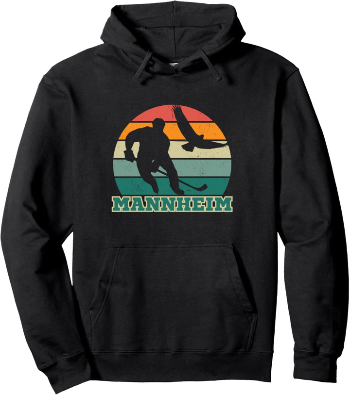 Cooles Eishockey Fan Shirt Stadt Mannheim mit Adler Skyline Pullover Hoodie