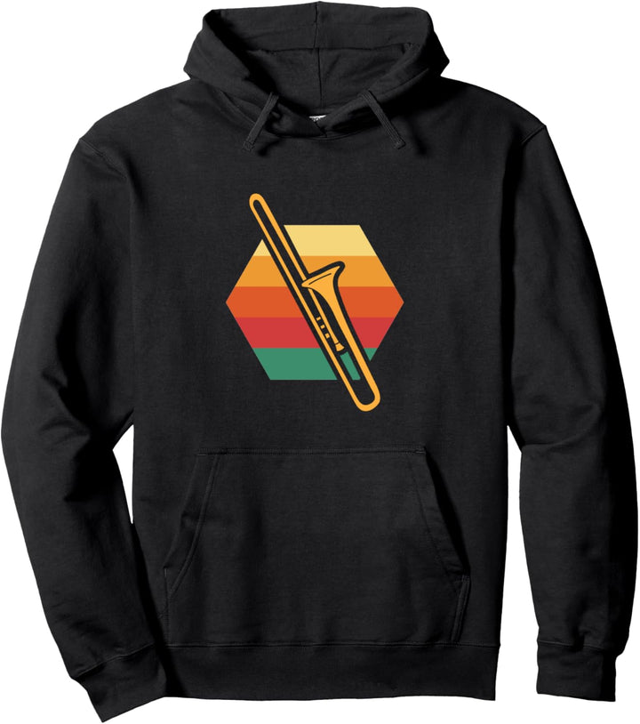 Vintage Retro Posaune Pullover Hoodie