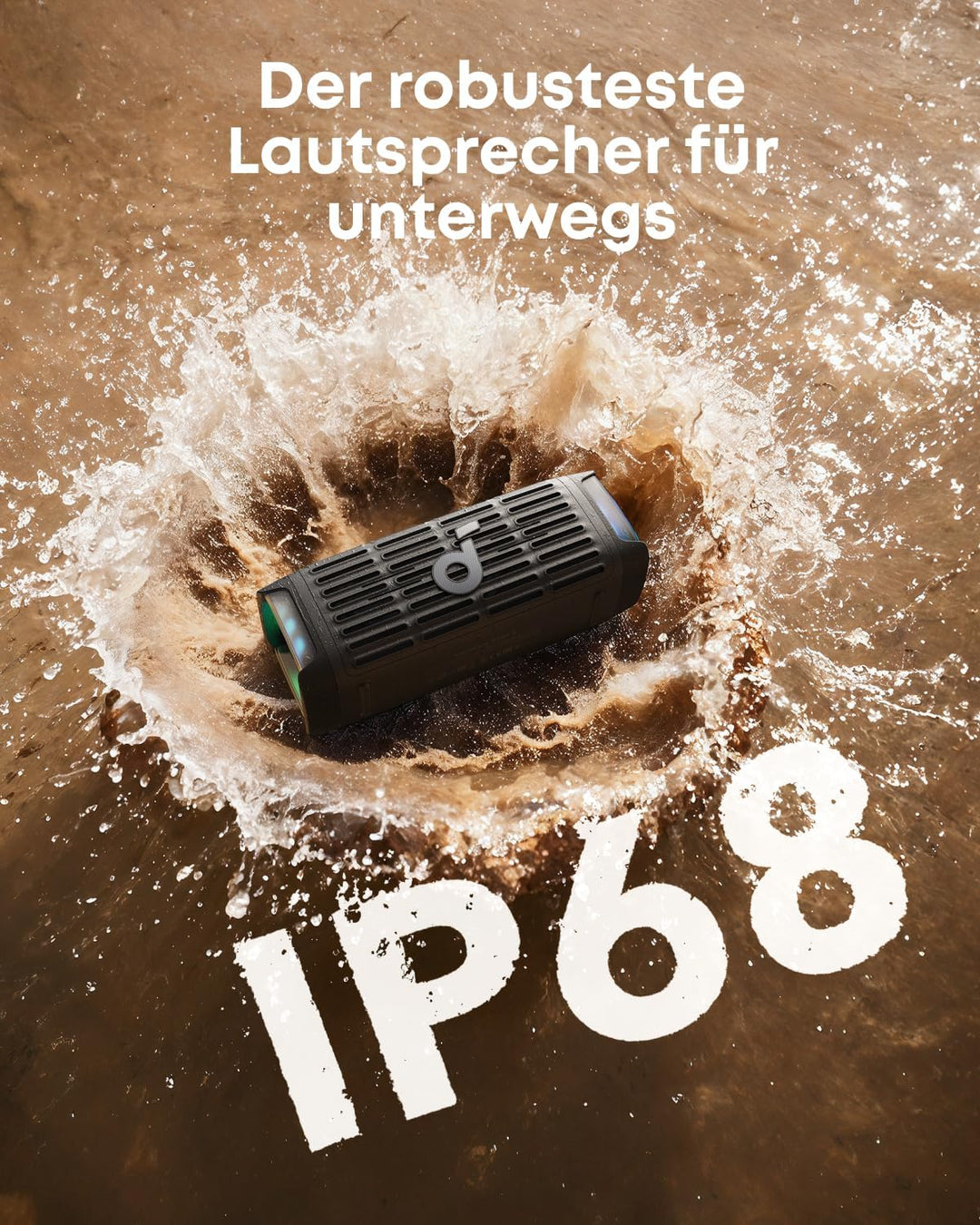 soundcore Boom 3i by Anker – Robuster Outdoor Lautsprecher, Bluetooth Lautsprecher, wasserdicht IP68