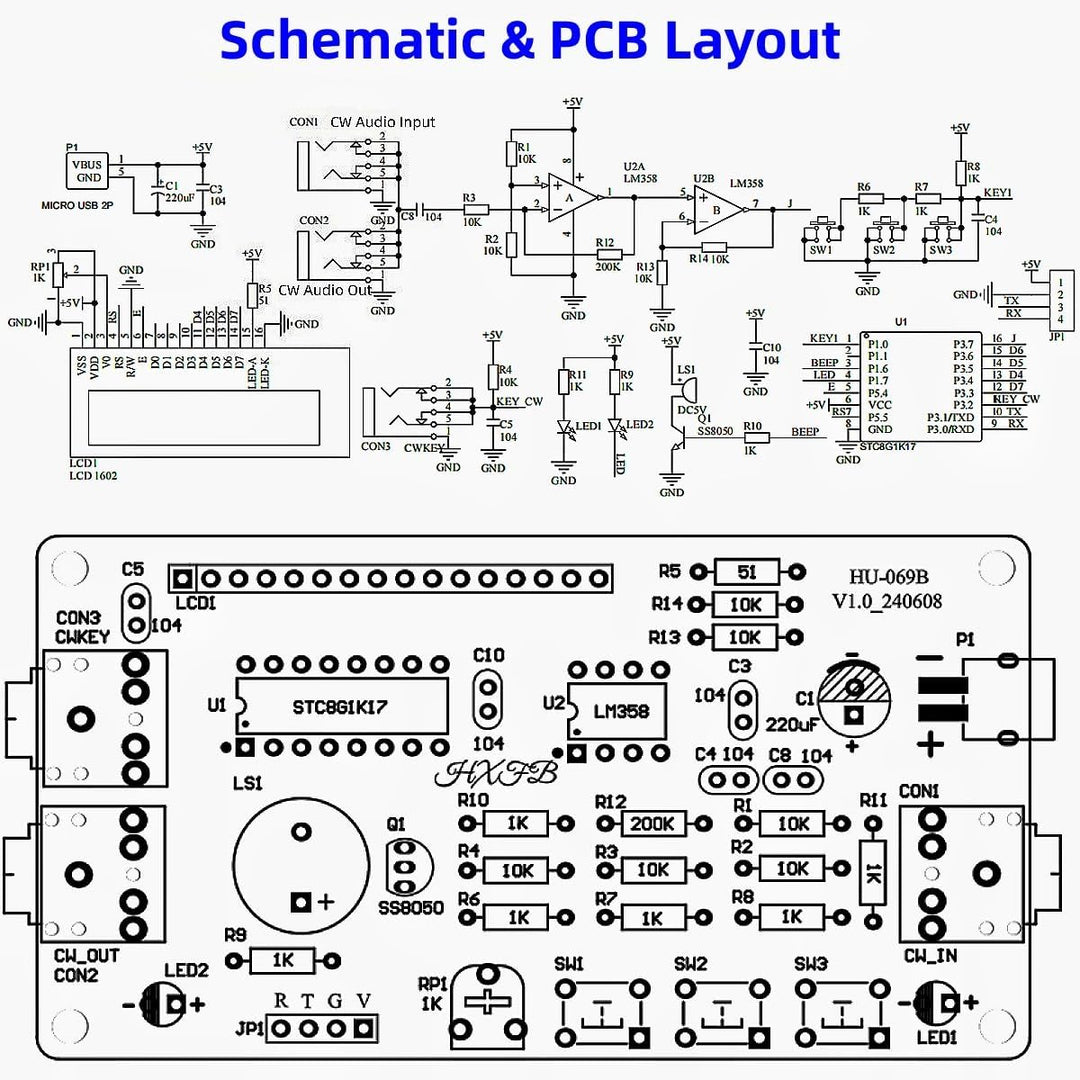 DIY Morsecode Lötbausatz, Morse Code Trainer Kit, Elektro Bausatz Löten mit Komponenten, Leiterplatt