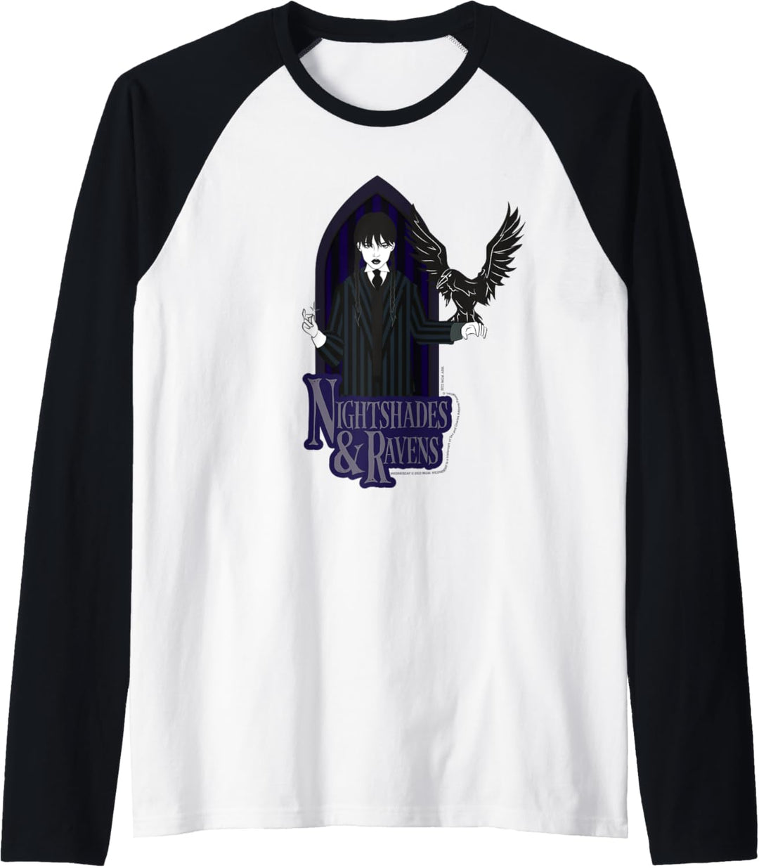 Wednesday Nightshade &amp; Ravens Poster Raglan