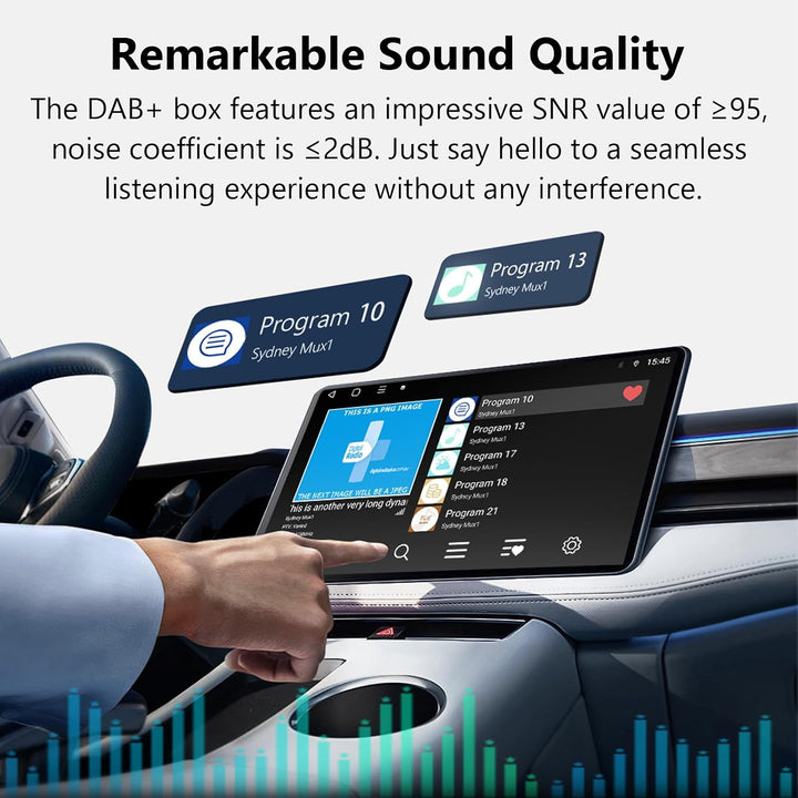Eonon DAB/DAB+ Digitalradio-Adapter, Empfänger, USB-Dongle für Android 13/14 Autoradio GPS, 4G LTE k