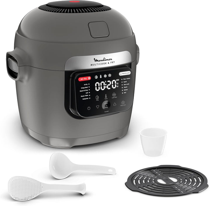Moulinex Multicook &amp; Fry, Multikocher &amp; Integrierter Airfryer, 12 Programme, Kochen auf 2 Ebenen, ve