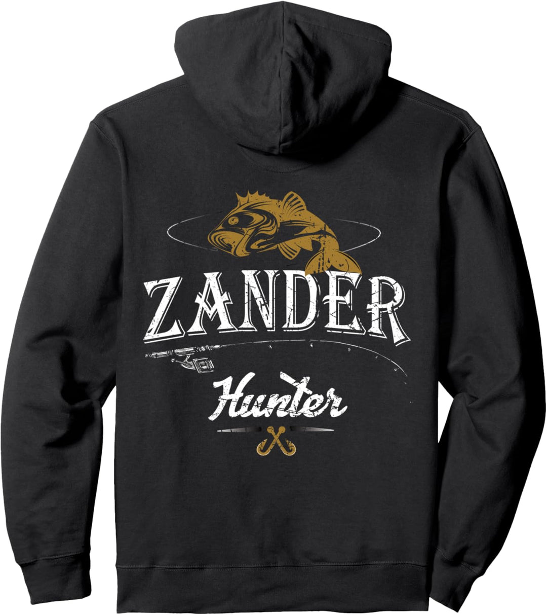 Angeln Zander Hunter Gummifisch Hobby Angler Pullover Hoodie